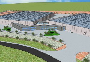 Obra industrial. Centro Tecnológico Industrial para la climatización y refrigeración para Keyter-Intarcon. Lucena. Córdoba